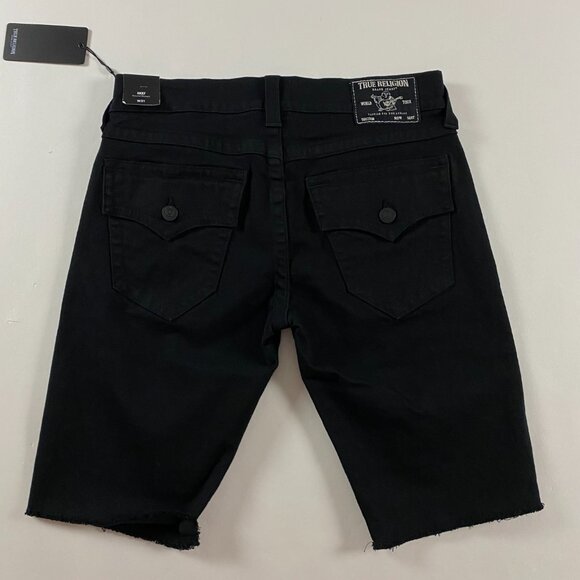 NWT True Religion Ricky Relaxed Straight Jean Shorts Men's 31 Measures 34 Black - Picture 2 of 15